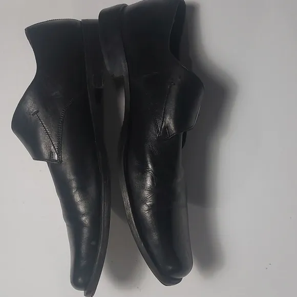 JOHNSTON and MURPHY Men's Black Leather Monk Strap Shoes Size 12