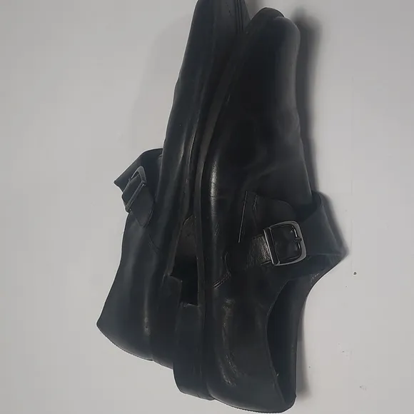 JOHNSTON and MURPHY Men's Black Leather Monk Strap Shoes Size 12