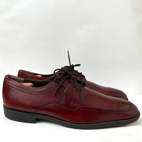 Johnston and Murphy Size 14 Men Burgundy Leather Lace up Dress Shoes 59-10193