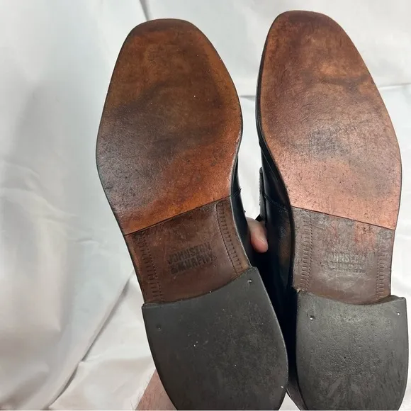 Johnston Murphy Men's Shoes Made in Italy Black Leather Tassel Loafer