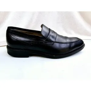 Johnston Murphy Signature Series Size 11.5M Mens Black Sheepskin Leather Loafers