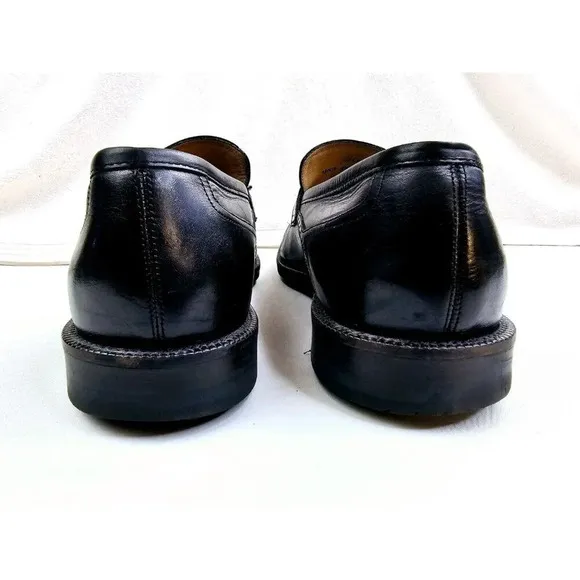 Johnston Murphy Signature Series Size 11.5M Mens Black Sheepskin Leather Loafers