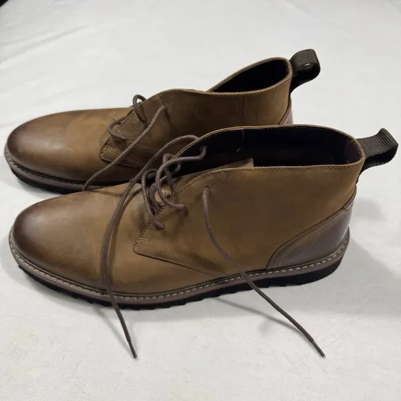 JOHNSTON&amp;MURPHY 256536 MSBT50 Gunner Chukka Men's Shoes 12M Chocolate Leather