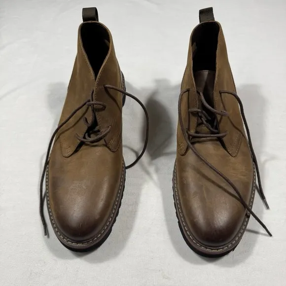 JOHNSTON&amp;MURPHY 256536 MSBT50 Gunner Chukka Men's Shoes 12M Chocolate Leather