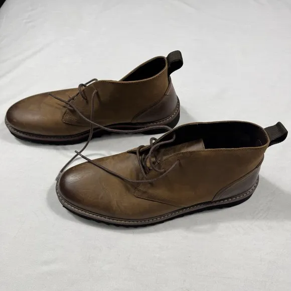 JOHNSTON&amp;MURPHY 256536 MSBT50 Gunner Chukka Men's Shoes 12M Chocolate Leather