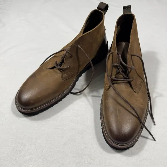 JOHNSTON&amp;MURPHY 256536 MSBT50 Gunner Chukka Men's Shoes 12M Chocolate Leather