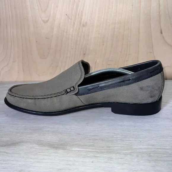 John Varvatos USA Star Slip-on Loafers Brown / Grey Suede 7475 Men's 10M