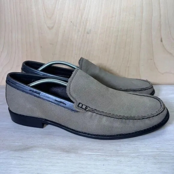 John Varvatos USA Star Slip-on Loafers Brown / Grey Suede 7475 Men's 10M