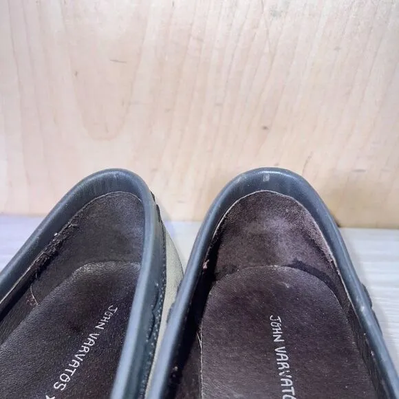 John Varvatos USA Star Slip-on Loafers Brown / Grey Suede 7475 Men's 10M