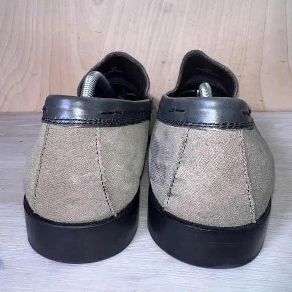 John Varvatos USA Star Slip-on Loafers Brown / Grey Suede 7475 Men's 10M