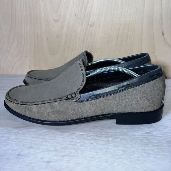 John Varvatos USA Star Slip-on Loafers Brown / Grey Suede 7475 Men's 10M