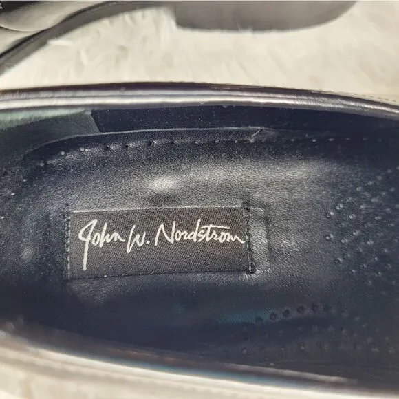 John W Nordstrom Patent Tuxedo Loafers Sz 7.5 Mens