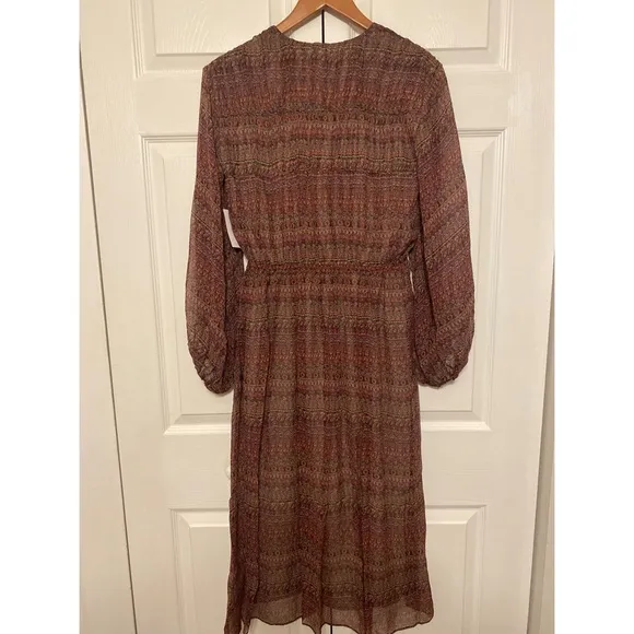 Joie Alquina Midi Silk Dress in Anise Flower NWT XS