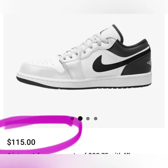 Jordan Air Jordan 1 Low Men's Black and White Sneakers/Shoes | NEW/NIB!!🔥🔥