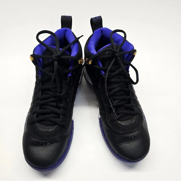 Jordan Jumpman Pro Shoes Boys 7Y Sneakers High Top Black Purple Gold Youth Kids