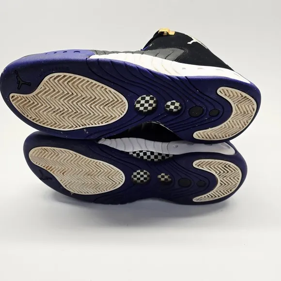 Jordan Jumpman Pro Shoes Boys 7Y Sneakers High Top Black Purple Gold Youth Kids