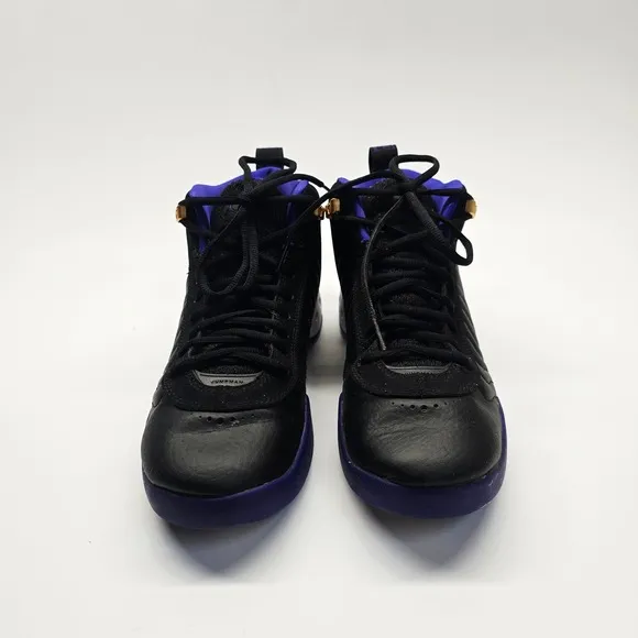 Jordan Jumpman Pro Shoes Boys 7Y Sneakers High Top Black Purple Gold Youth Kids