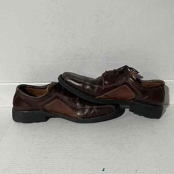 Josef Seibel Shoes Mens 45 U.S. 11.5 Derby Oxford Sander Brown Leather