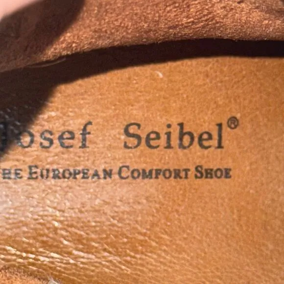 Josef Seibel Toni sz 8 Dk Brown/gray Suede Leather Ankle Boots Studded Buckle
