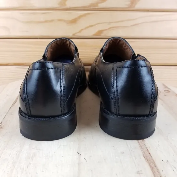 Joseph Abboud Men's 9 M Loafer Slip On Black Leather Dress Formal Shoes X173421