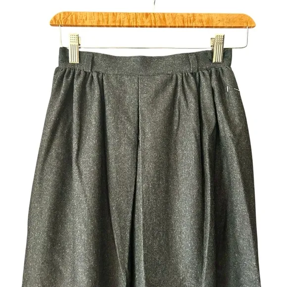 JOSEPH JANARD Vintage 80s Sz FR 34 | US 2 Wool A-Line Midi Skirt Modest Pleated