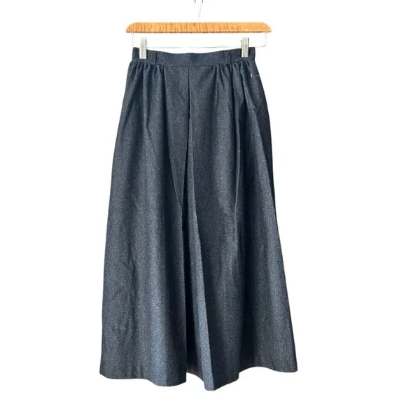 JOSEPH JANARD Vintage 80s Sz FR 34 | US 2 Wool A-Line Midi Skirt Modest Pleated