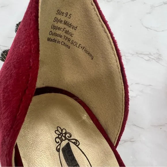 JOYFOLIE velvet jewelled Mildred SHOES