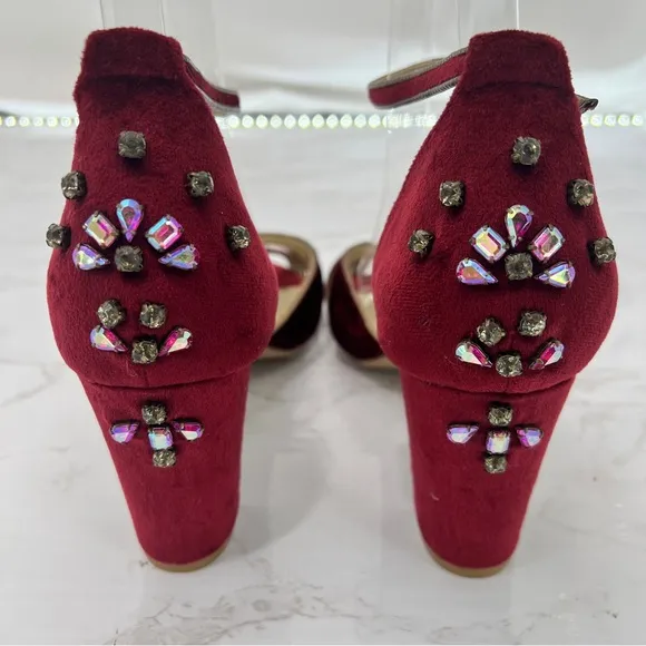 JOYFOLIE velvet jewelled Mildred SHOES