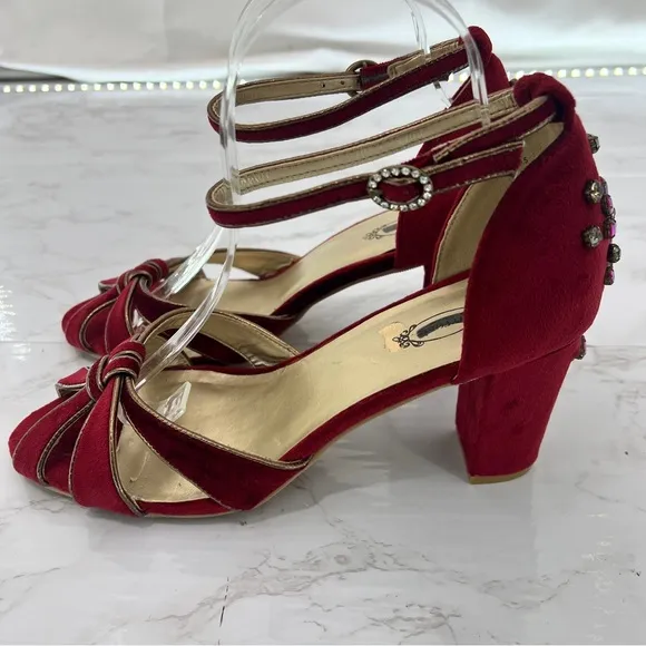 JOYFOLIE velvet jewelled Mildred SHOES