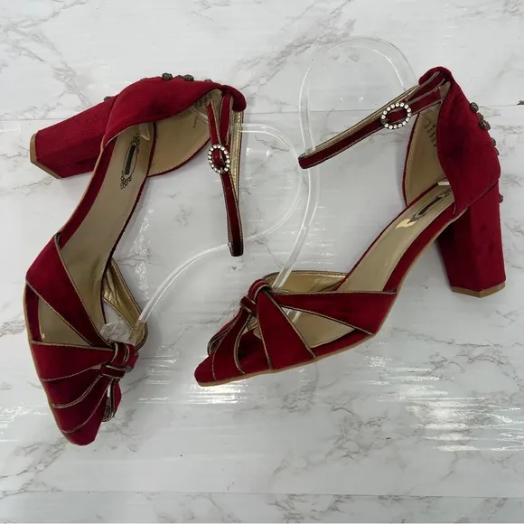 JOYFOLIE velvet jewelled Mildred SHOES