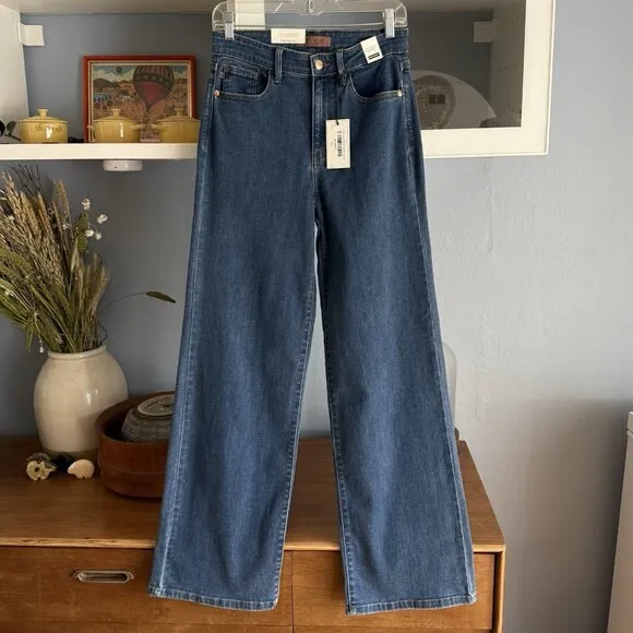 Judy Blue High Rise Vintage Wide Leg Jeans Medium Wash 7/28