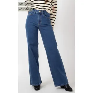Judy Blue High Rise Vintage Wide Leg Jeans Medium Wash 7/28