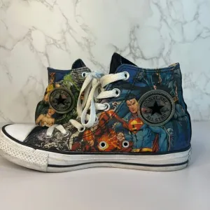 Justice‎ League Converse All Stars Sneakers Men's 6 Women's 8 - DC Comics Shoes