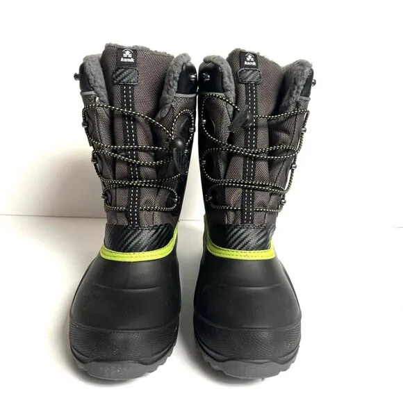 Kamik Youth Boy’s Luke 4 Black/Gray Winter Boots Size 7 Youth