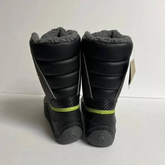 Kamik Youth Boy’s Luke 4 Black/Gray Winter Boots Size 7 Youth