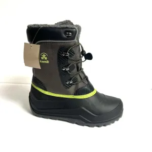 Kamik Youth Boy’s Luke 4 Black/Gray Winter Boots Size 7 Youth
