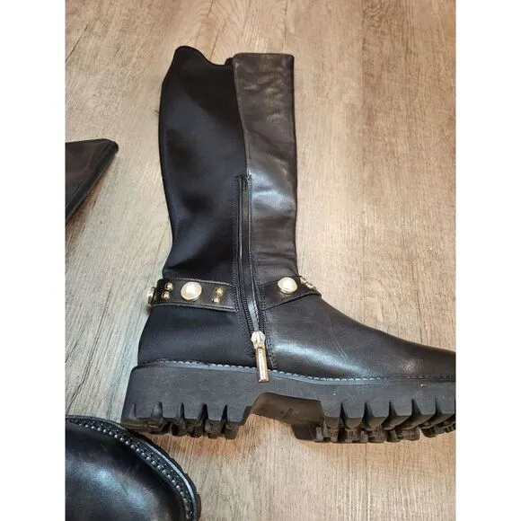 Karl‎ Lagerfeld Paris Renley Boot BLACK Size: US 8.5 Nwob