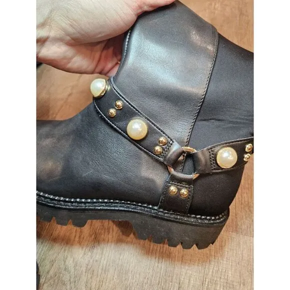 Karl‎ Lagerfeld Paris Renley Boot BLACK Size: US 8.5 Nwob