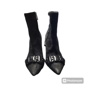 Karl Lagerfeld Women’s Rika Bootie in Black Suede Sz. 8