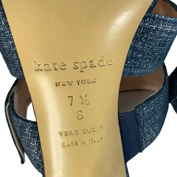 Kate Spade 7.5 Fission Denim HeeledSandals