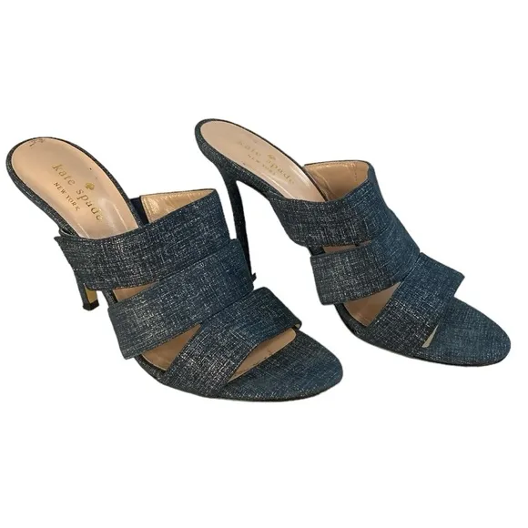 Kate Spade 7.5 Fission Denim HeeledSandals