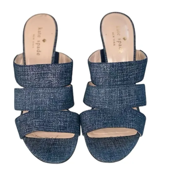 Kate Spade 7.5 Fission Denim HeeledSandals