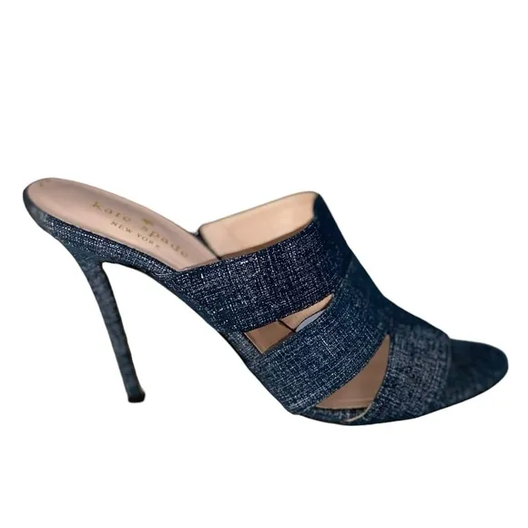 Kate Spade 7.5 Fission Denim HeeledSandals