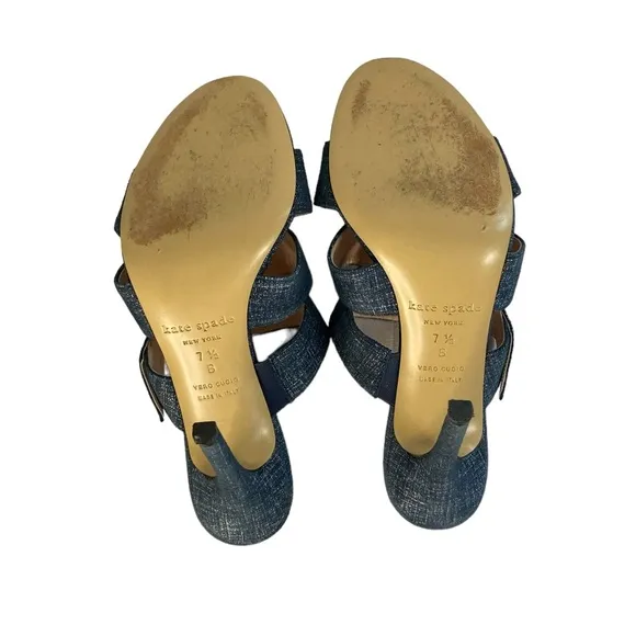 Kate Spade 7.5 Fission Denim HeeledSandals