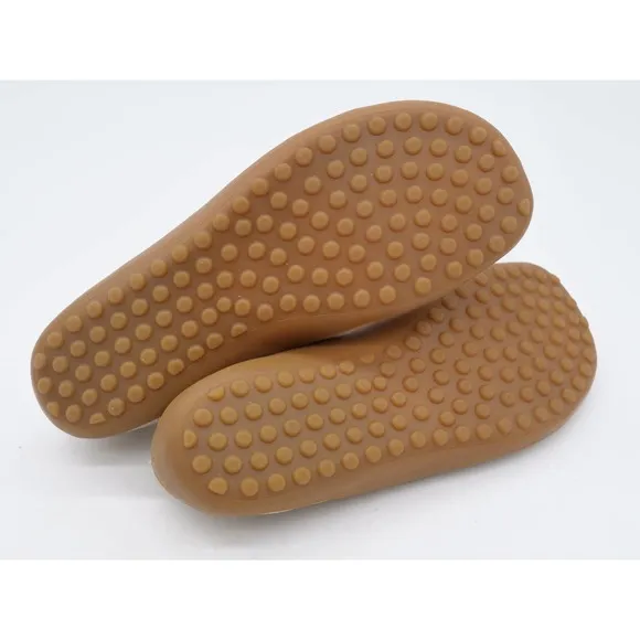 KBZone Shoes Womens 7.5 Beige Knit Flats Round Toe Slip On Casual Comfort Ballet