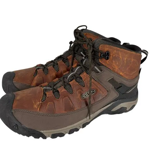 Keen Hiking Boots Men’s Targhee III Mid Chestnut 1023030 Size 14 Waterproof