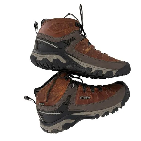 Keen Hiking Boots Men’s Targhee III Mid Chestnut 1023030 Size 14 Waterproof
