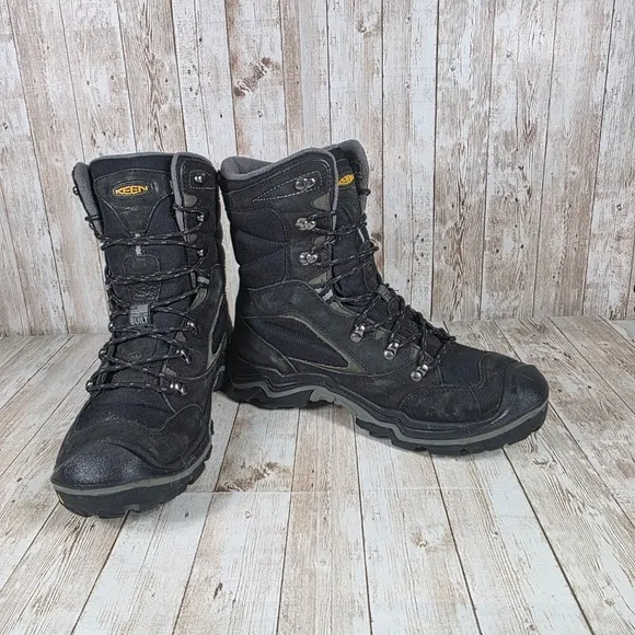 Keen‎ Insulated Winter Boots Waterproof America Built Black Mens 9.5