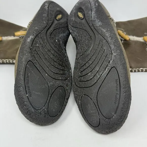 Keen Kaley Winter Boots Womens 10 Green Leather Faux Shearling Lined Toggle Zip