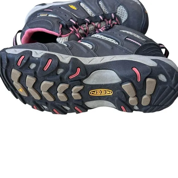 Keen Koven Mid Women’s 6.5 Dark Gray Pink Hiking Waterproof Boots 1011200